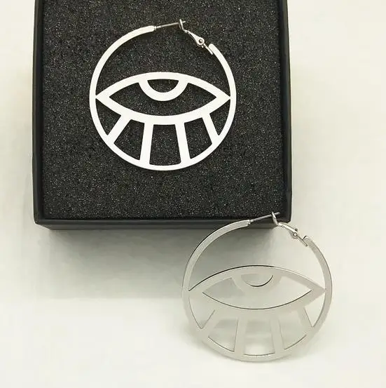 Простые металлические круглые серьги для женщин ювелирные изделия крупные