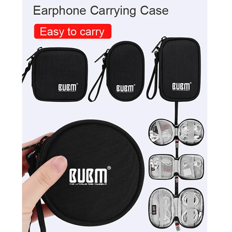 BUBM чехол для переноски наушников держатель сумка хранения USB гаджет органайзер