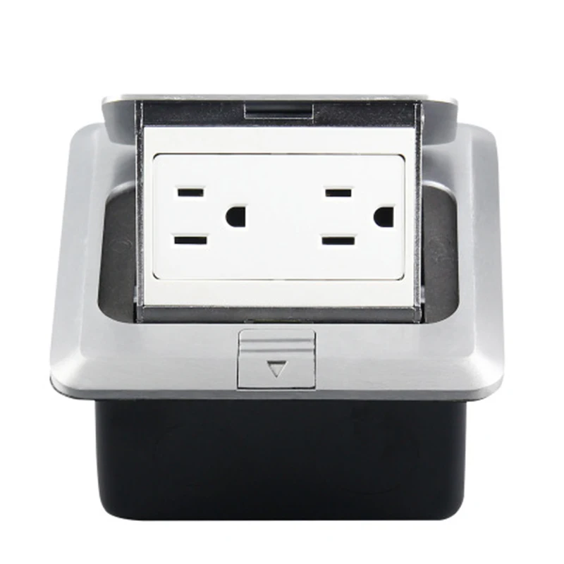 120 Тип Алюминиевая Серебряная панель стандарт США напольная розетка