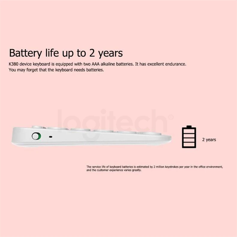 Беспроводная клавиатура logitech K380, Bluetooth, портативная, ультра тонкая, мини, бесшумная, многофункциональная, клавиатура для ПК, ноутбука, планшета, Android, IOS
