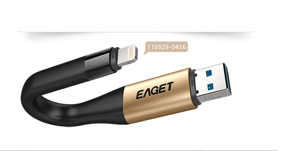 EAGET I90 2 в 1 OTG USB флэш-накопитель 64 Гб Lightning USB 3,0 палка MFI Сертифицированный флеш-накопитель 128 ГБ флэш-накопитель для iPhone