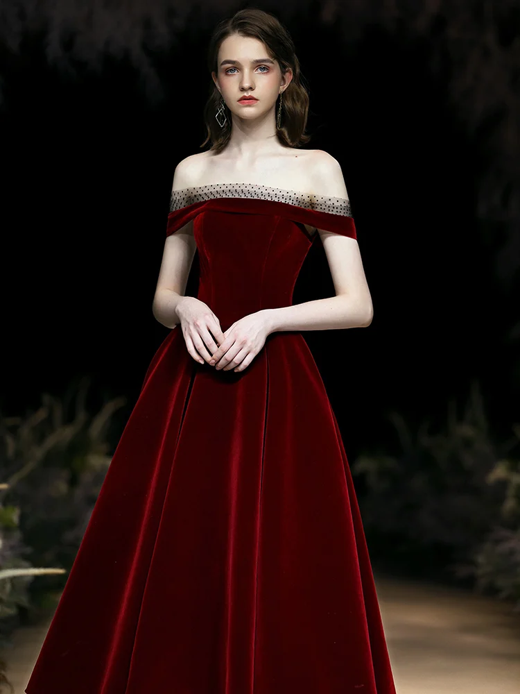 Новое Вечернее Платье бордовое средней длины сексуальное платье с открытыми