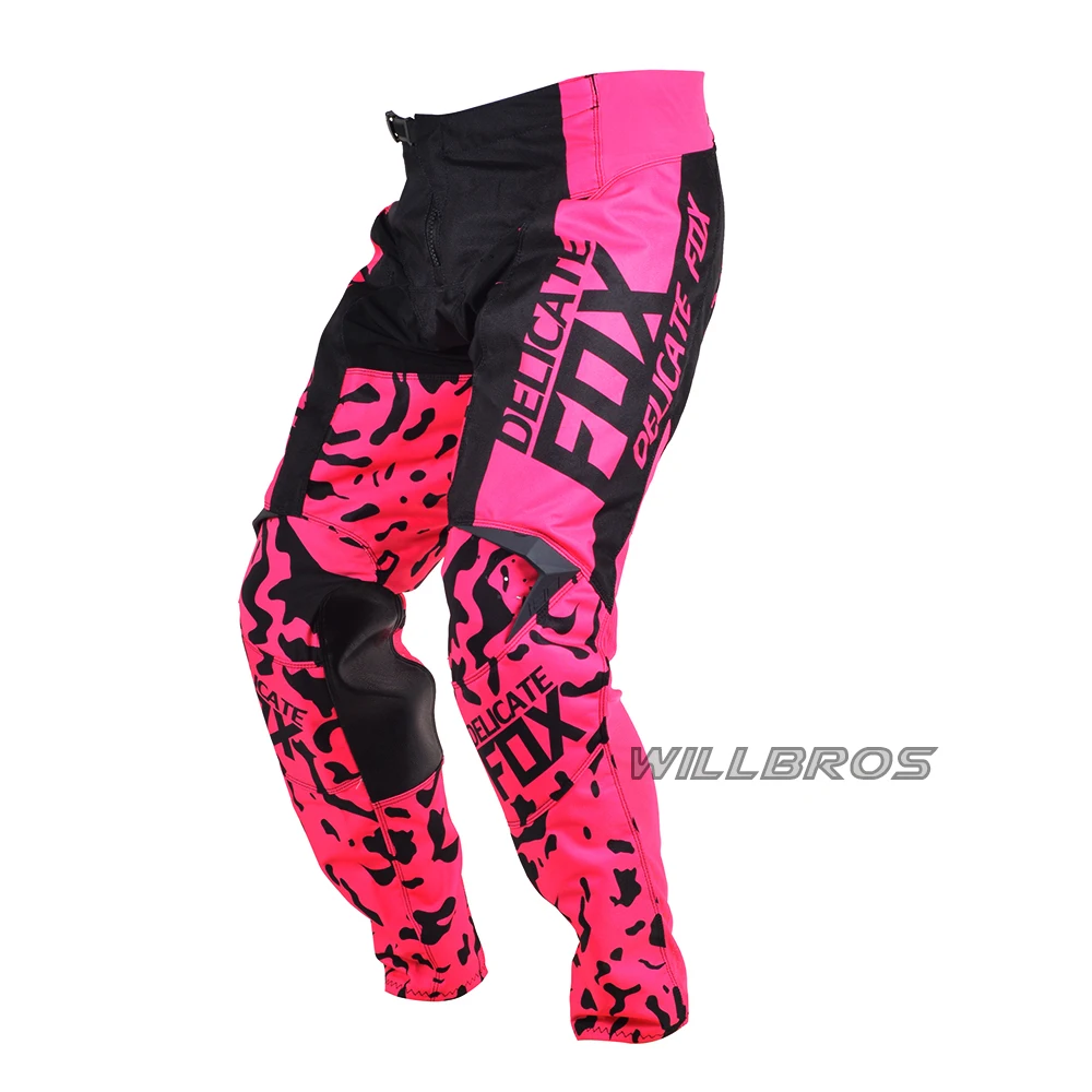 180 Pink Pants Motocross Racing MX Downhill Mountain Dirt Bike Offroad Cycling Trousers Woman Mens Unisex
