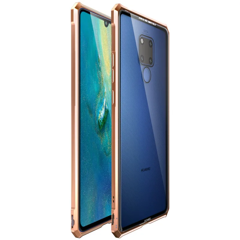 Роскошный чехол для huawei mate 20 Lite Pro X Металлический бампер+ стеклянный защитный чехол для huawei mate 20 Pro чехол mate 20 Lite 20X матовый