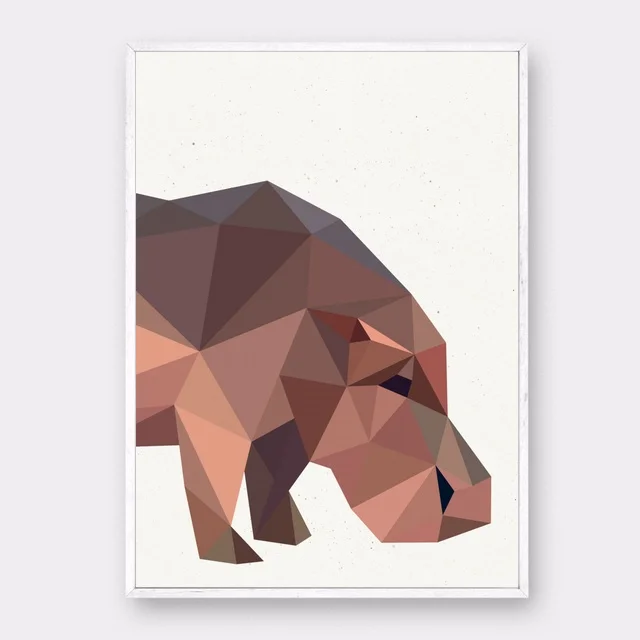 Поли хиппотамус киви птица коала леопард лев животные постер холст печать