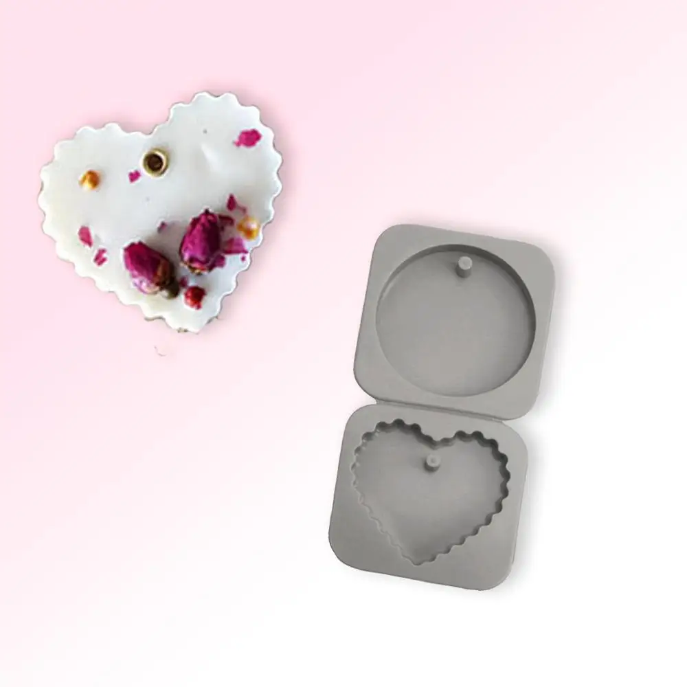 1 шт ручной работы круглые в форме сердца Перфорированные Силиконовые формы для