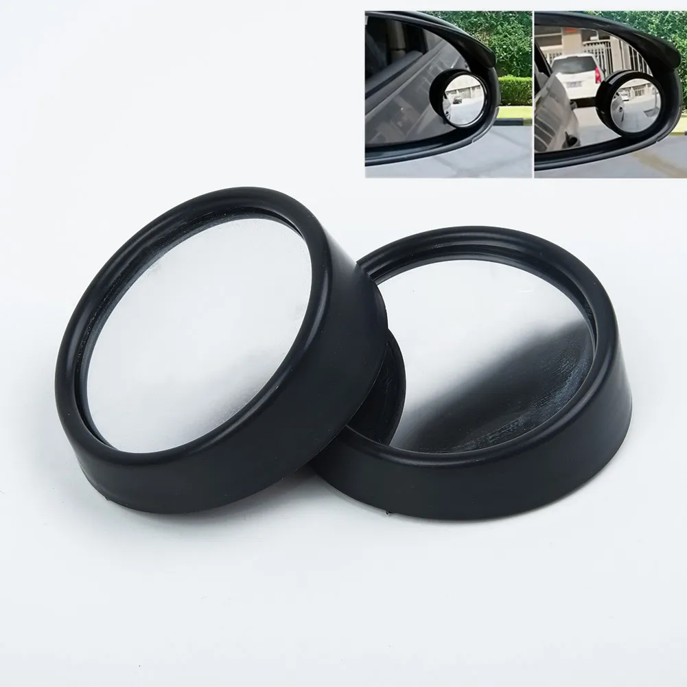 

Black Blind Spot Mirror Wide Angle Mirror 360 Rotation Convex Rear View 5.5*2cm Newest Universal Replaces Durable