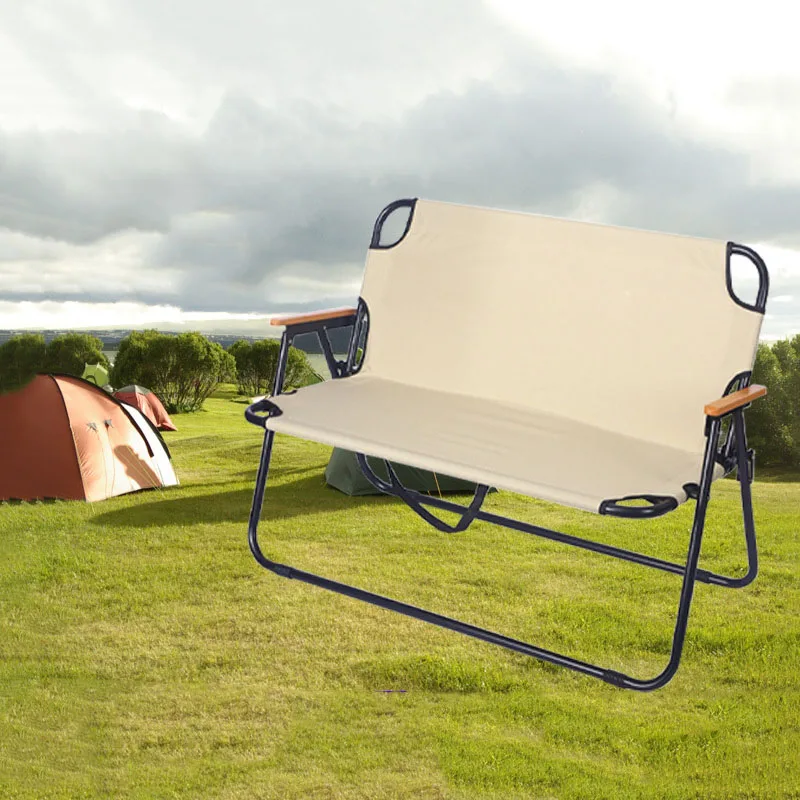 저렴한 야외 가구 레저 의자 접는 의자 휴대용 더블 비치 의자 알루미늄 캠핑 낚시 의자 피크닉 접는 벤치