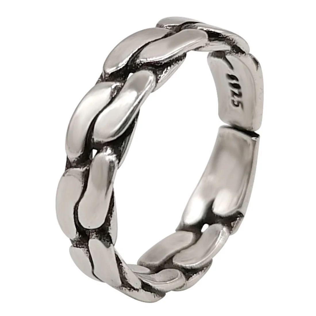 

Trendy retro punk metal texture ring ins hip hop tide fan adjustable ring men and women the same paragraph