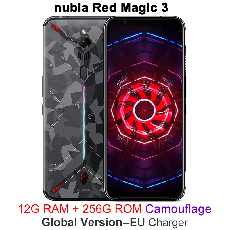 12G 256G Camou EU Глобальная версия, мобильный телефон zte nubia Red Magic 3, 6,65 дюймов, Восьмиядерный процессор Snapdragon 855, 48 МП, 16 МП, 6 ГБ, 128 ГБ, 5000 мАч, игровой телефон - Цвет: 12G 256G Camou EU