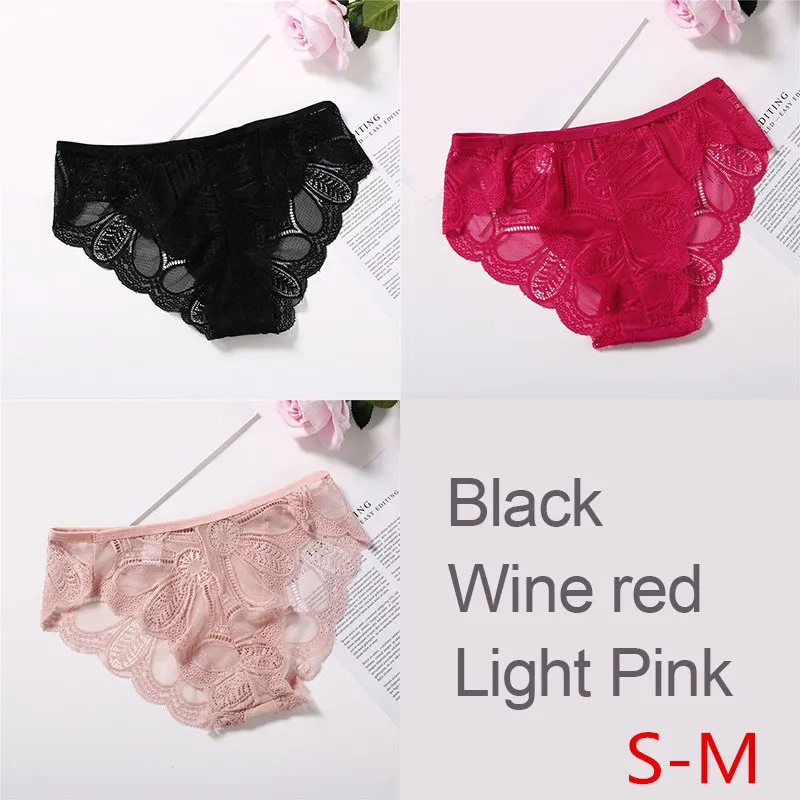 set3 S-M Плюс размер s-xl сексуальные кружевные трусики женское модное нижнее белье Соблазнительные Красивые трусы девушки Женский хлопковый с низкой талией Нижнее белье для женщин - Цвет: set3 S-M