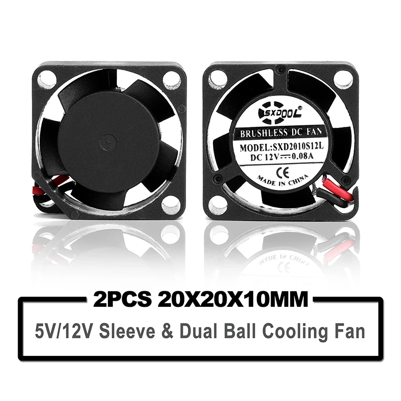 Мини микро маленький вентилятор охлаждения 20 мм тонкий 10 20X20X10mm 2010 DC 12V 0.08A для pm2.5
