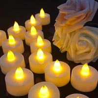 24pcs flameless led tealight candles battery operated warm white flameless pillar candle bluk for romantic decorations