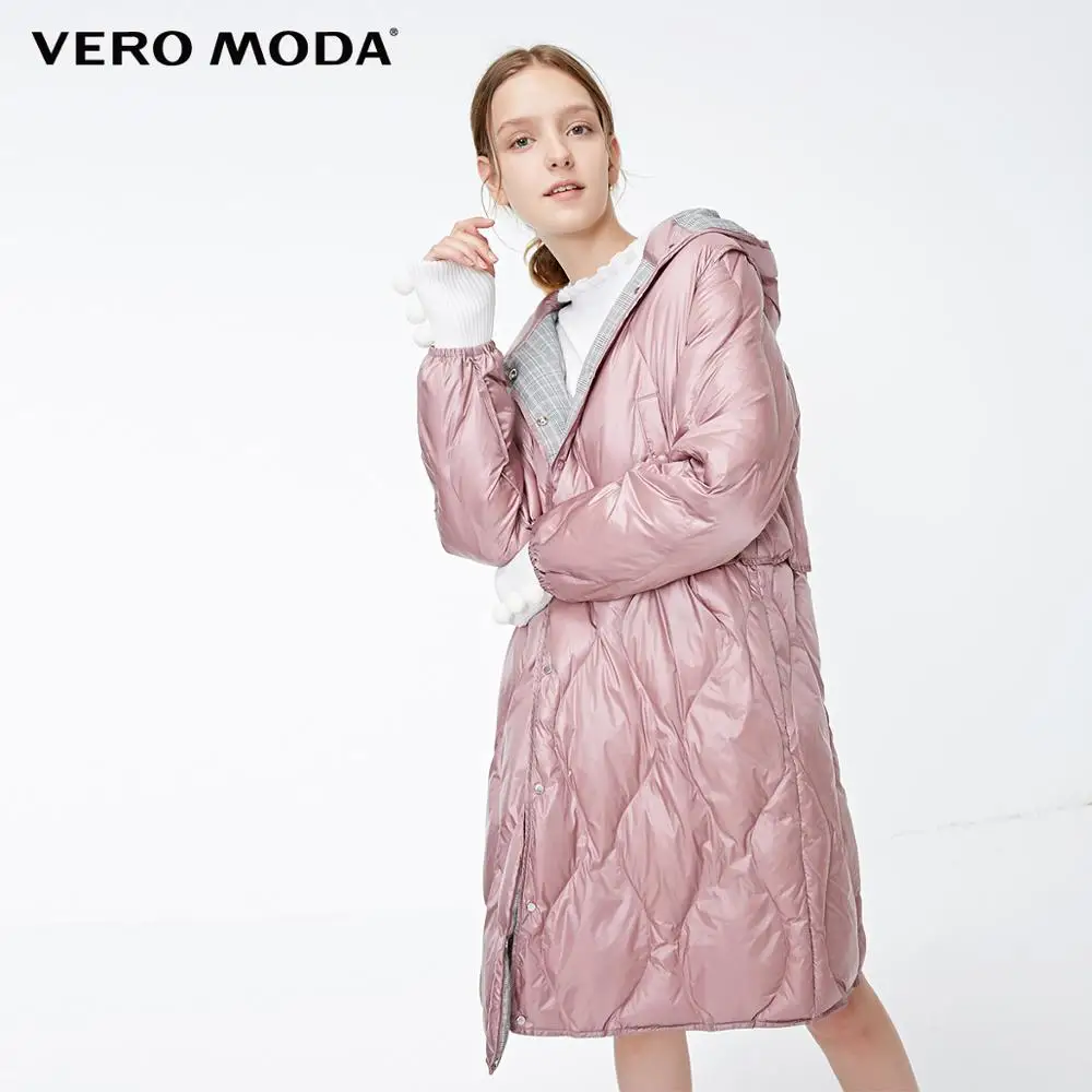 Vero Moda женская новая куртка с капюшоном на молнии с пуговицами украшенная верхняя одежда стеганая куртка парка пальто | 318422503