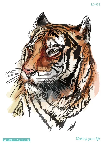 Водостойкие временные тату-наклейки для мужчин и женщин цветные на руку с