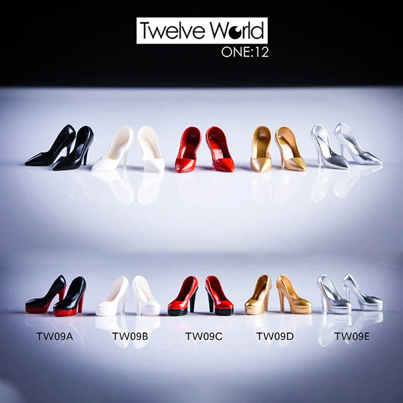 В наличии TWTOYS 1/12 весы на высоком каблуке полой подошве обувь TW09/TW10 подходит 6