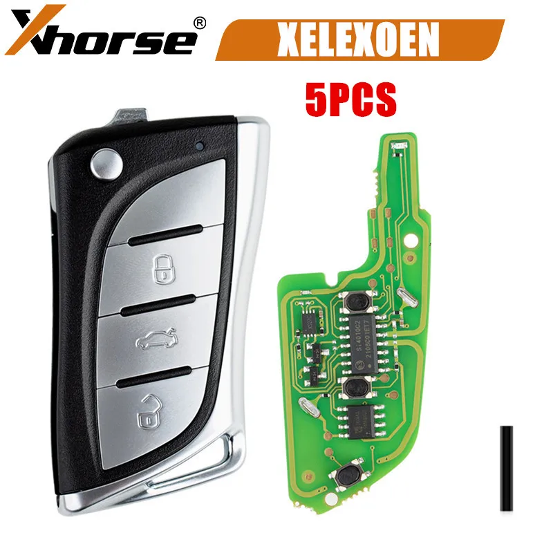 5PCS Xhorse XELEX0EN Super Remote For Toyota/Lexus Flip 3 Buttons Built-in Super Chip