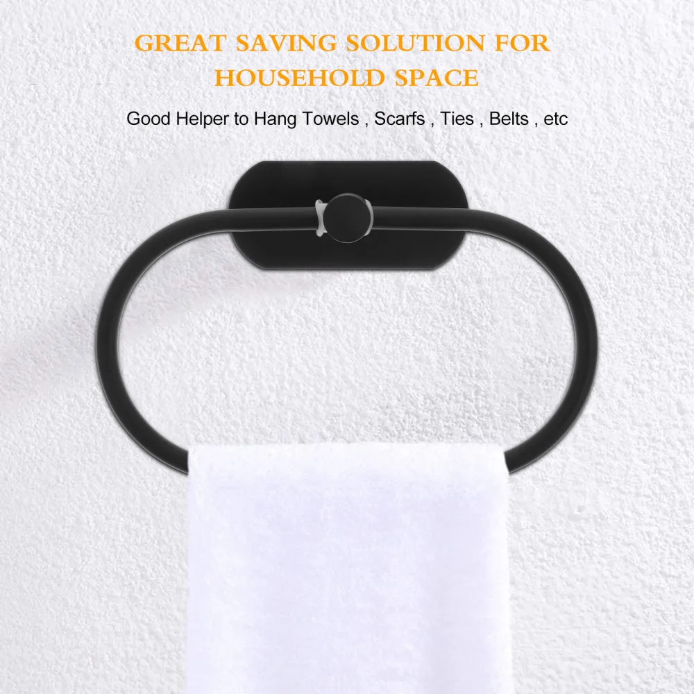 

Bathroom Wall Mount Towel Ring Oval Towel Rack Stainless Steel Towel Hanger
