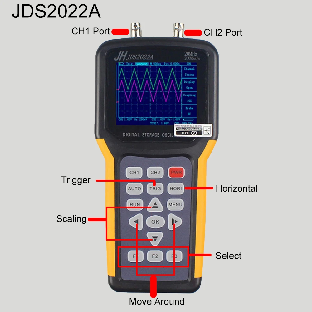 Портативный Автоматическая система цифровой портативный осциллограф
