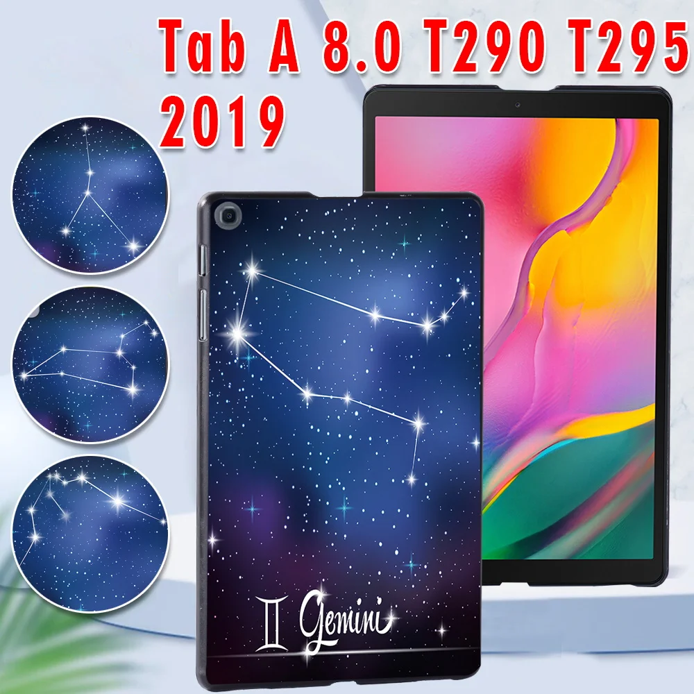 

Case for Samsung Galaxy Tab A 8.0 (2019) T290/T295 Shockproof Printed PC Plastic Protective back Tablet shell Cover+ Free Stylus