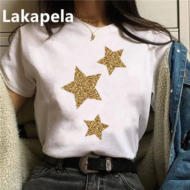 

90s Star Fashion Short Sleeve T-shirts Women Harajuku Trend Spring Summer Clothes Graphic Tshirt Top Print Female Tee T Shirt