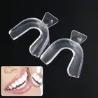 Пищевые силиконовые лотки для отбеливания зубов 2 шт. зубная Каппа шины лотки для отбеливания зубов Гигиена полости рта
