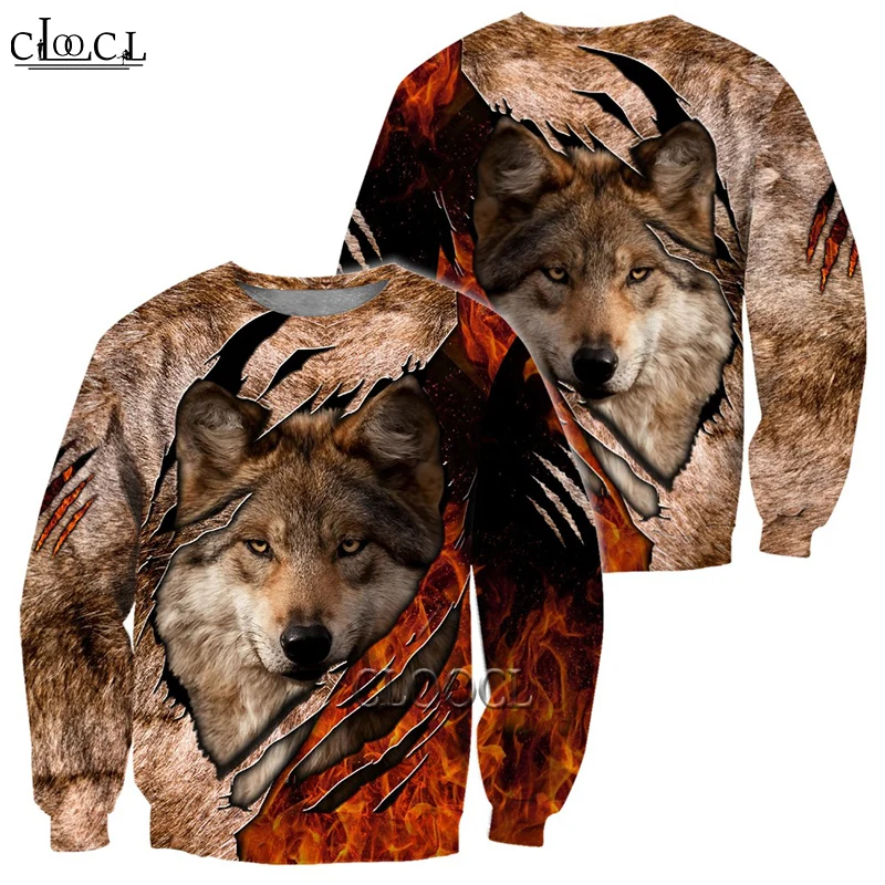 

HX Autumn Fashion Hoodies Animal Wolf Beautiful Design 3D All Over Printed Mens Sweatshirt Unisex Zipper Pullover Casual Jacket