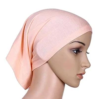 1pcs hot sale womens headscarf muslim islamic solid cotton hijab cap head under scarf shawl turban elastic underscarf 2020