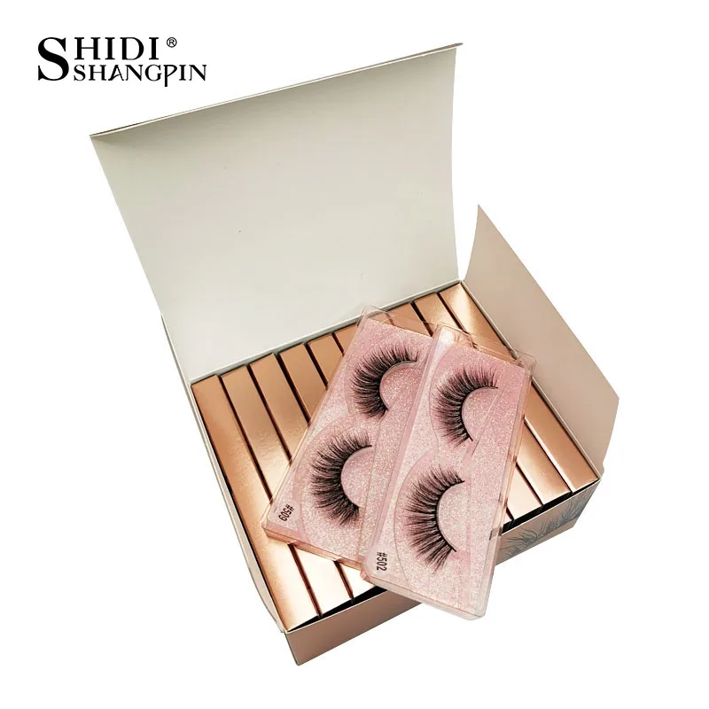 Shidhangpin ресницы Natur норковые 10 пар 3D накладные для наращивания | Красота и здоровье