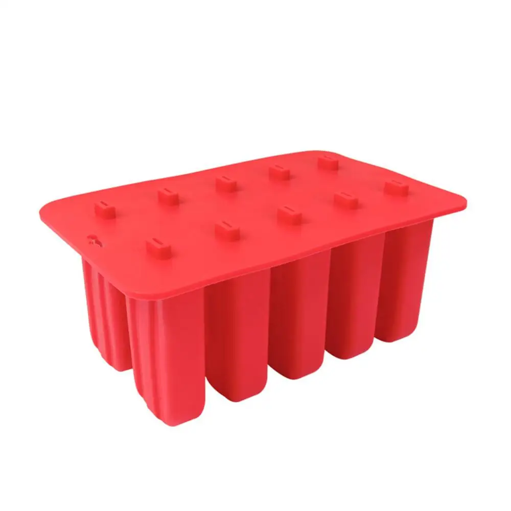 Силиконовая форма для мороженого с 10 отверстиями льда фруктового палочками | Дом