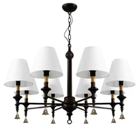 designer black branch chandeliers lights american country living room dining room bedroom roman white cloth iron hanging lamps