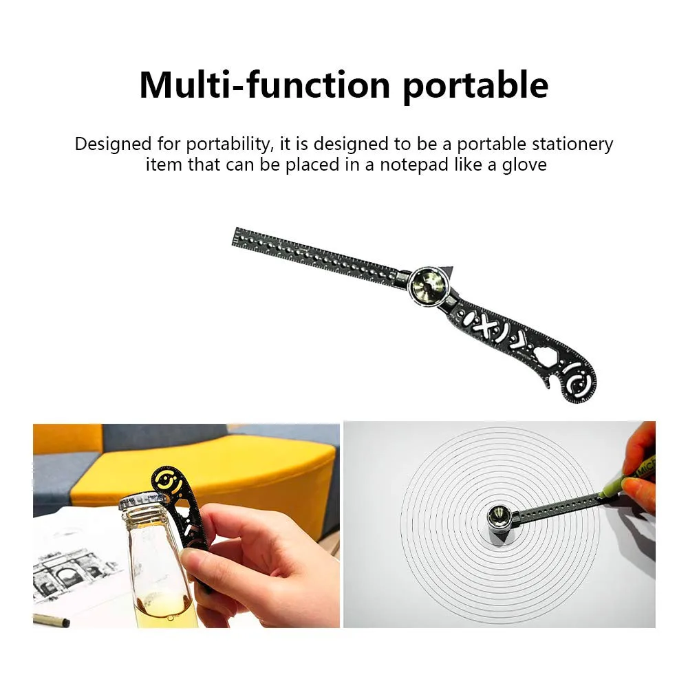 

Scale Ruler Magnet Versatile Multi-Function Drawing Ruler Creative Drawing Curved Magnetic Ruler Tool