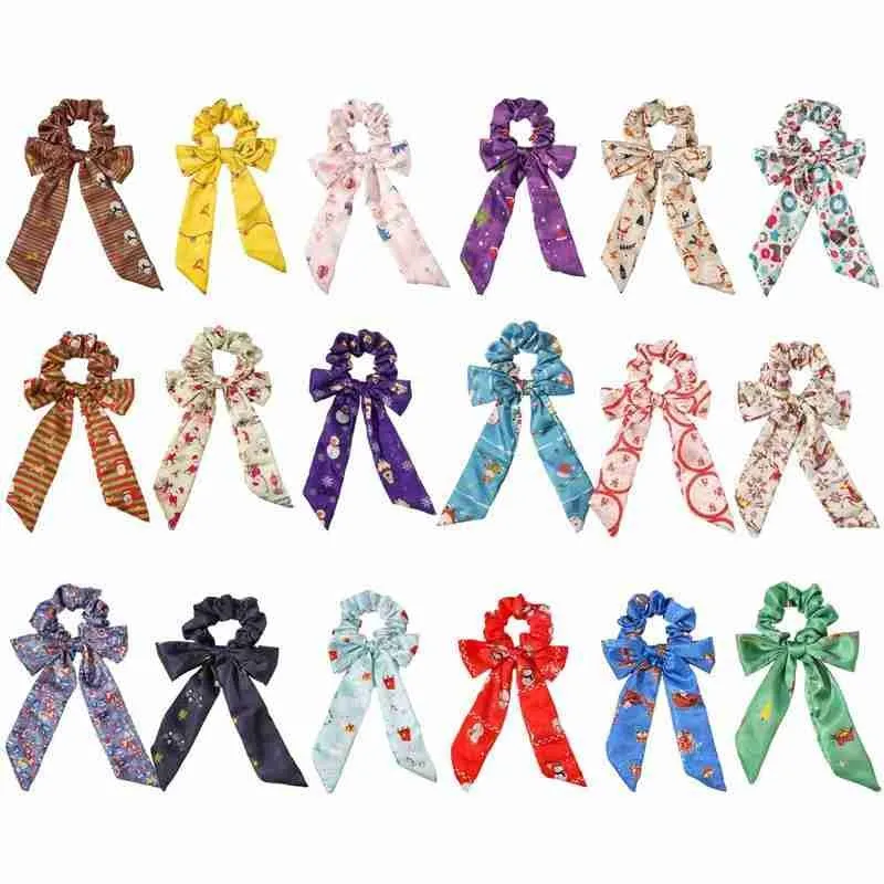 Резинки для волос с бантом резинки кроличьими ушками женщин рождественский