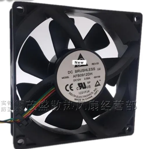 

4-проводной охлаждающий вентилятор для сервера Delta Electronics AFB0912DH -8H1M DC 12 В 2,50 а 90x90x25 мм