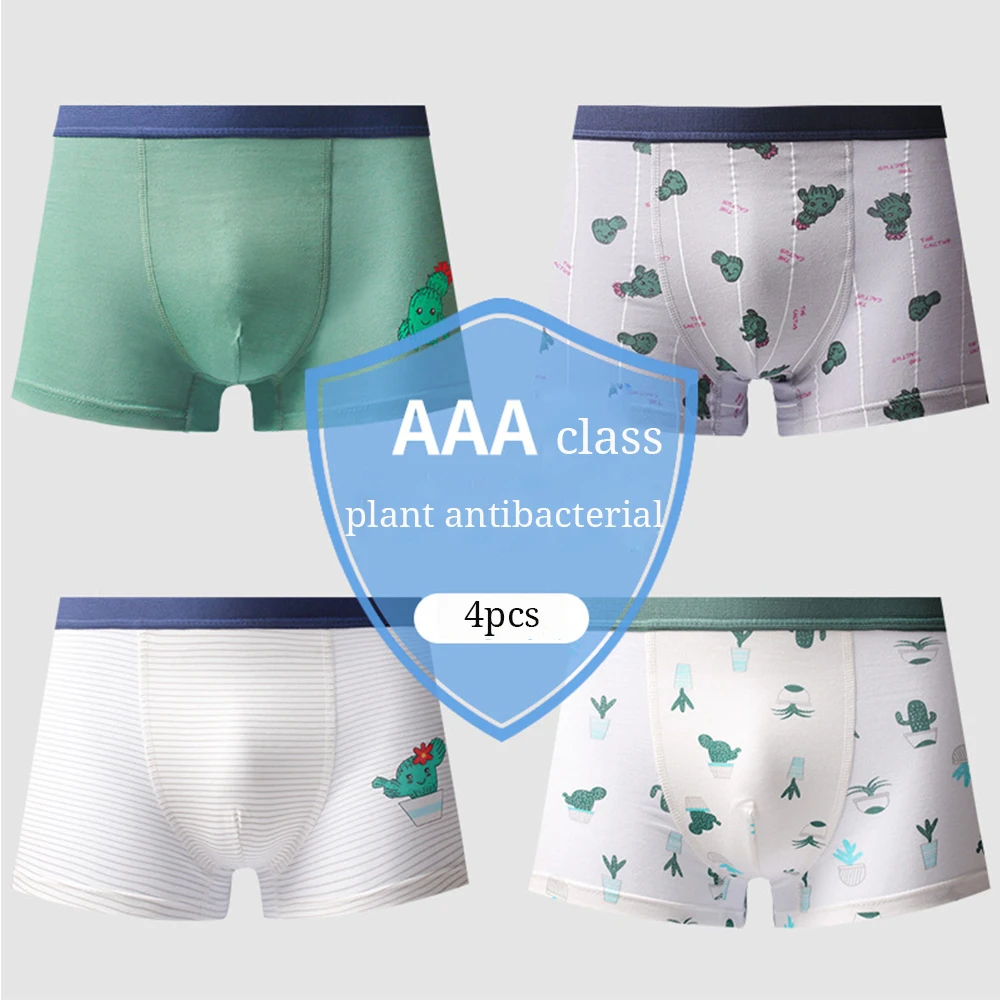 Los ni&ntilde;os ropa interior para ni&ntilde;os pantalones cortos de dibujos animados de algod&oacute;n suave ropa interior de los ni&ntilde;os grandes bragas 4 unids/lote-1