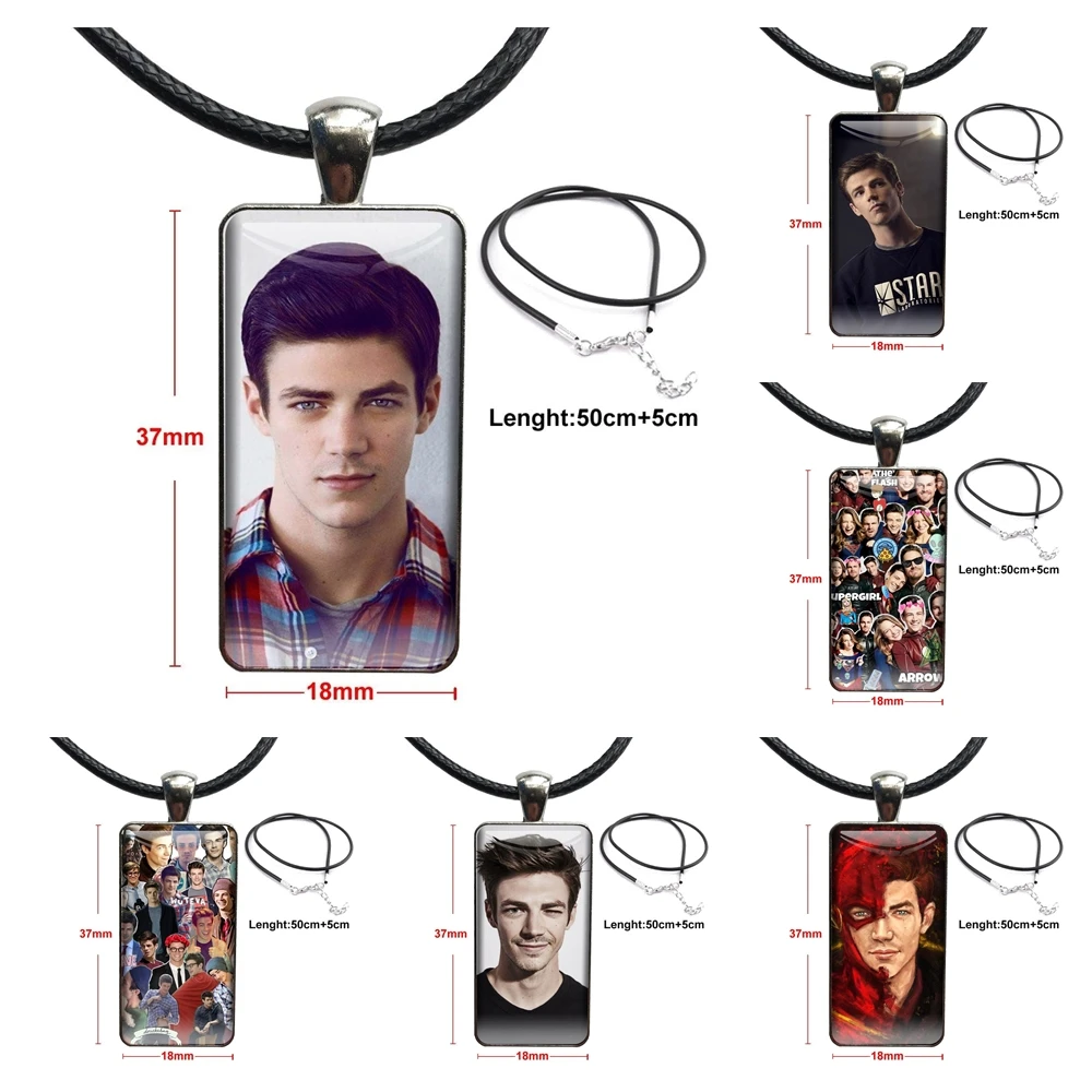 Брендовое стальное украшение для шеи с кулоном из стекла "The Flash" Грант Густин для женщин и девочек.