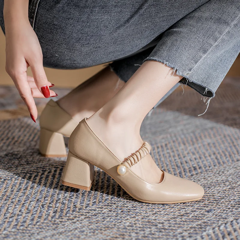 

Women Sandals 2021 Casual Round Toe High Heels Women Pumps Shoe Women Summer Shoes For Women Footwear Shoes High-Heeled Sandals