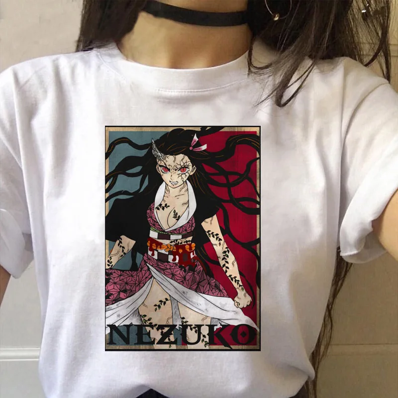 MLCRIYG женская футболка Женский Графический Топ японского аниме Harajuku Kawaii Streetwear Punk