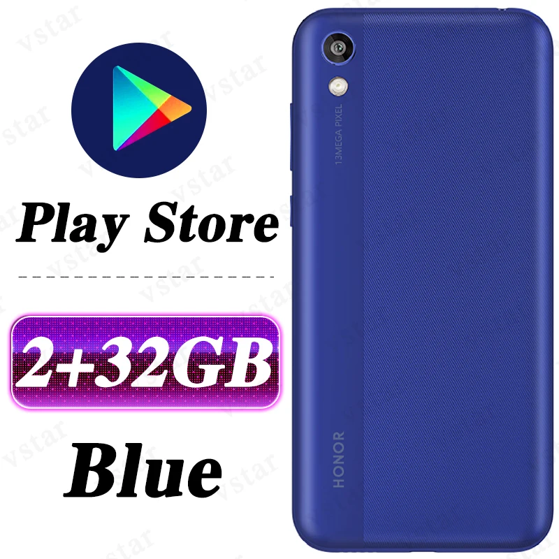 2G 32G Blue honor 8 Play, honor Play 8, смартфон, 5,71 дюймов, 2 Гб, 32 ГБ, MT6761, четыре ядра, две sim-карты, разблокировка лица, 3020 мАч - Цвет: 2G 32G Blue