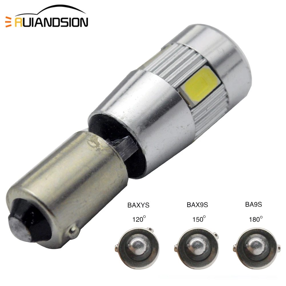 10x2 Вт H6W BAX9s 6SMD светодиодный 5630 433 BA9S T4W BAY9S H21W Canbus лампа индикатор заднего хода