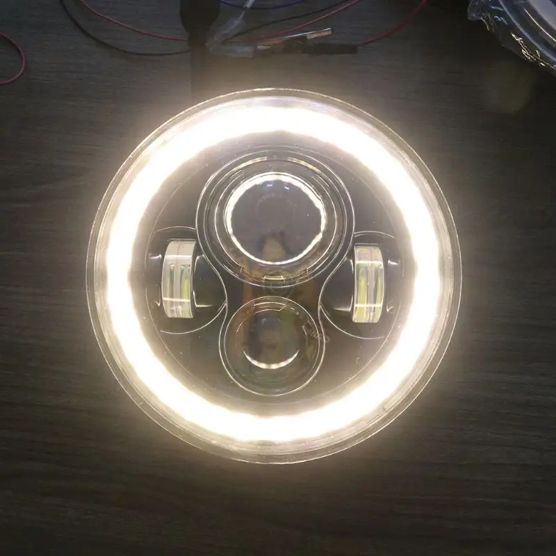 Новинка 1 комплект автомобильные 7 дюймовые СВЕТОДИОДНЫЕ Фары H4 H13 янтарные