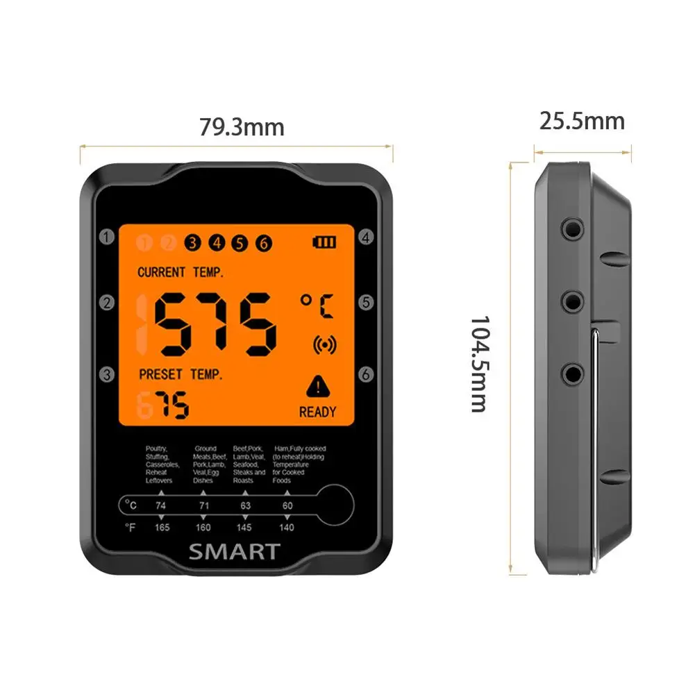 

Wireless Remote Digital Cooking Thermometer Waterproof Meat BBQ Thermometer With Calibration Digital Cooking Food For Kitchen