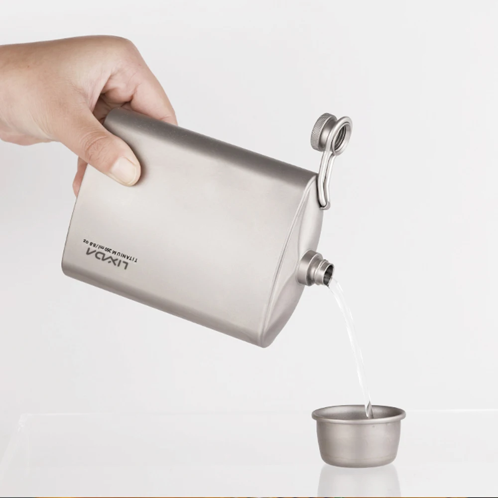 Титановая фляжка герметичная титановая походная фляга для наружного