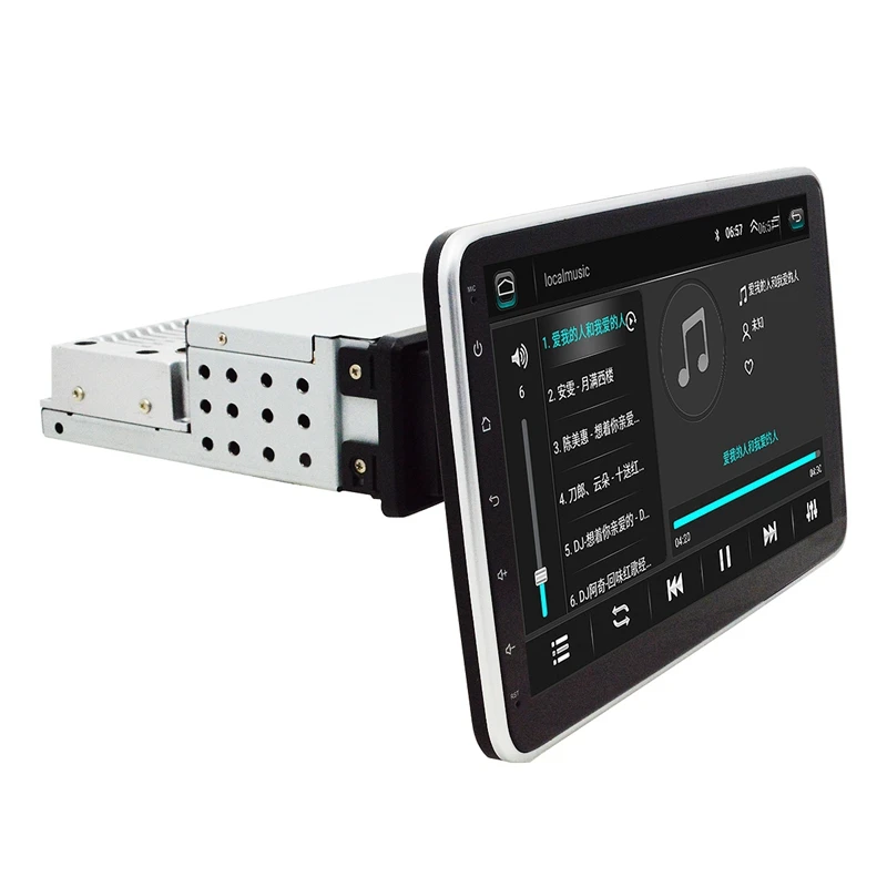 1DIN Регулируемый 10 1 дюймов автомобильный стерео радио Android 8 сенсорный экран