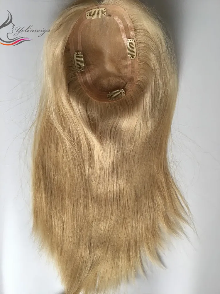 Естественный вид человеческие волосы еврейский Топпер высшее качество