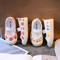 new white toddler girl sneakers cute strawberry kids shoes for girl soft bottom cartoon radish children canvas shoes girl e06292