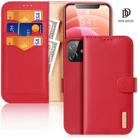 for iphone 12 6 1 dux ducis hivo series flip cover luxury leather wallet case full good protection steady stand
