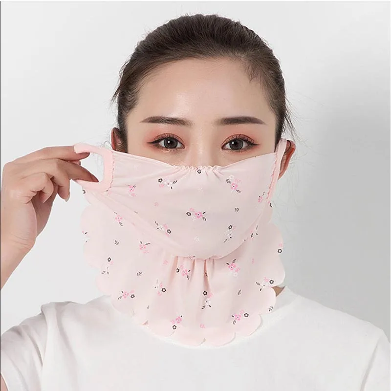 2020 New Mouth Mask Lightweight Face scarf Sun Protection Outdoor Riding Masks Protective silk Scarf Handkerchief | Аксессуары для