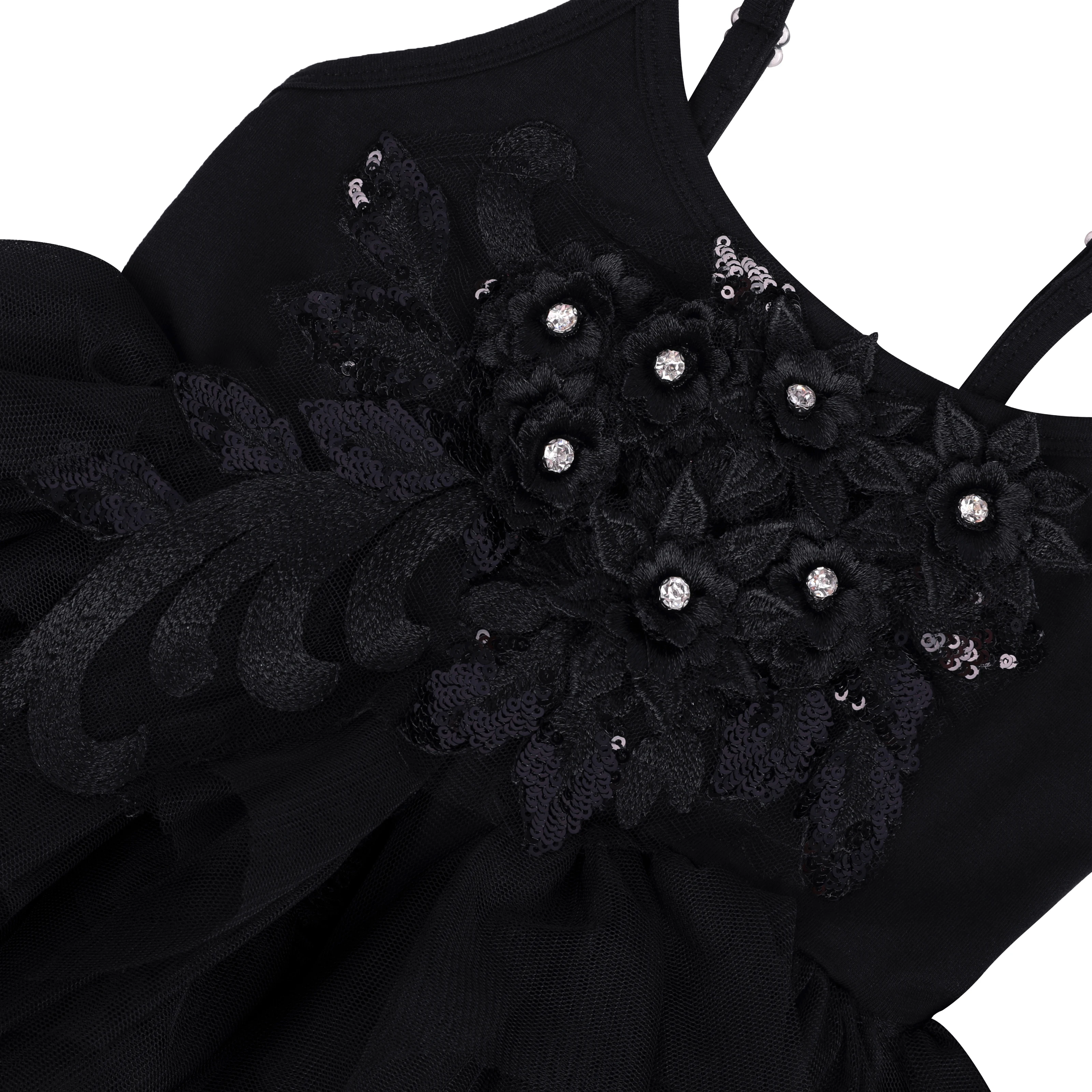 Flofallzique Black Baby Girl Dress Sleeveless Kids Clothes Wedding Party Princess Tutu Sashes Frock For Children 1-8Year | Детская