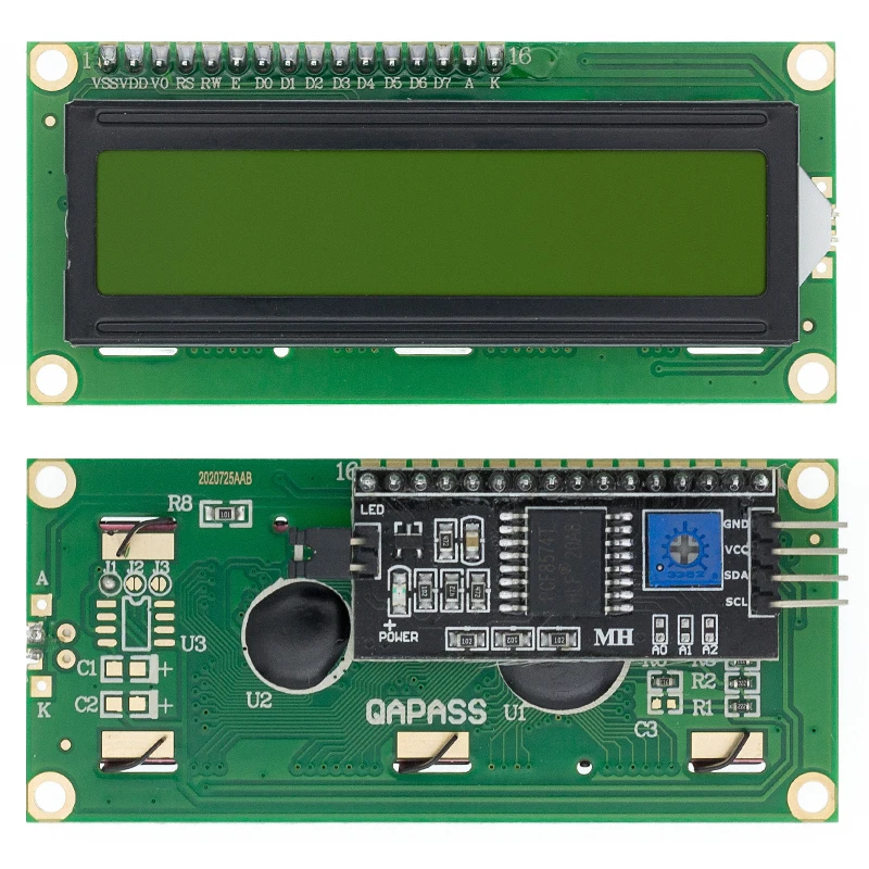 Модуль ЖКД синий зеленый экран IIC/I2C 1602 для arduino LCD UNO r3 mega2560 LCD1602 + IC2|ЖК-модули| |